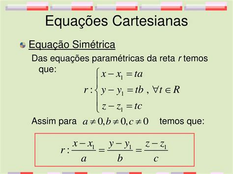 equação cartesiana da reta